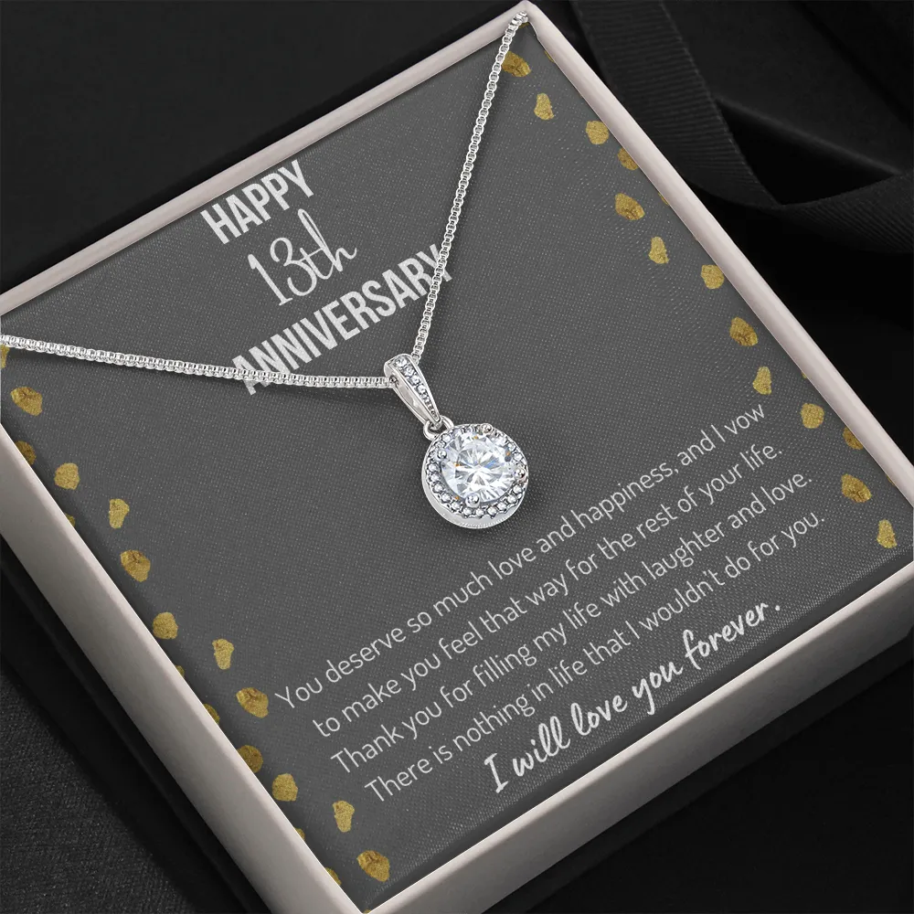 Happy 13th Anniversary Necklace