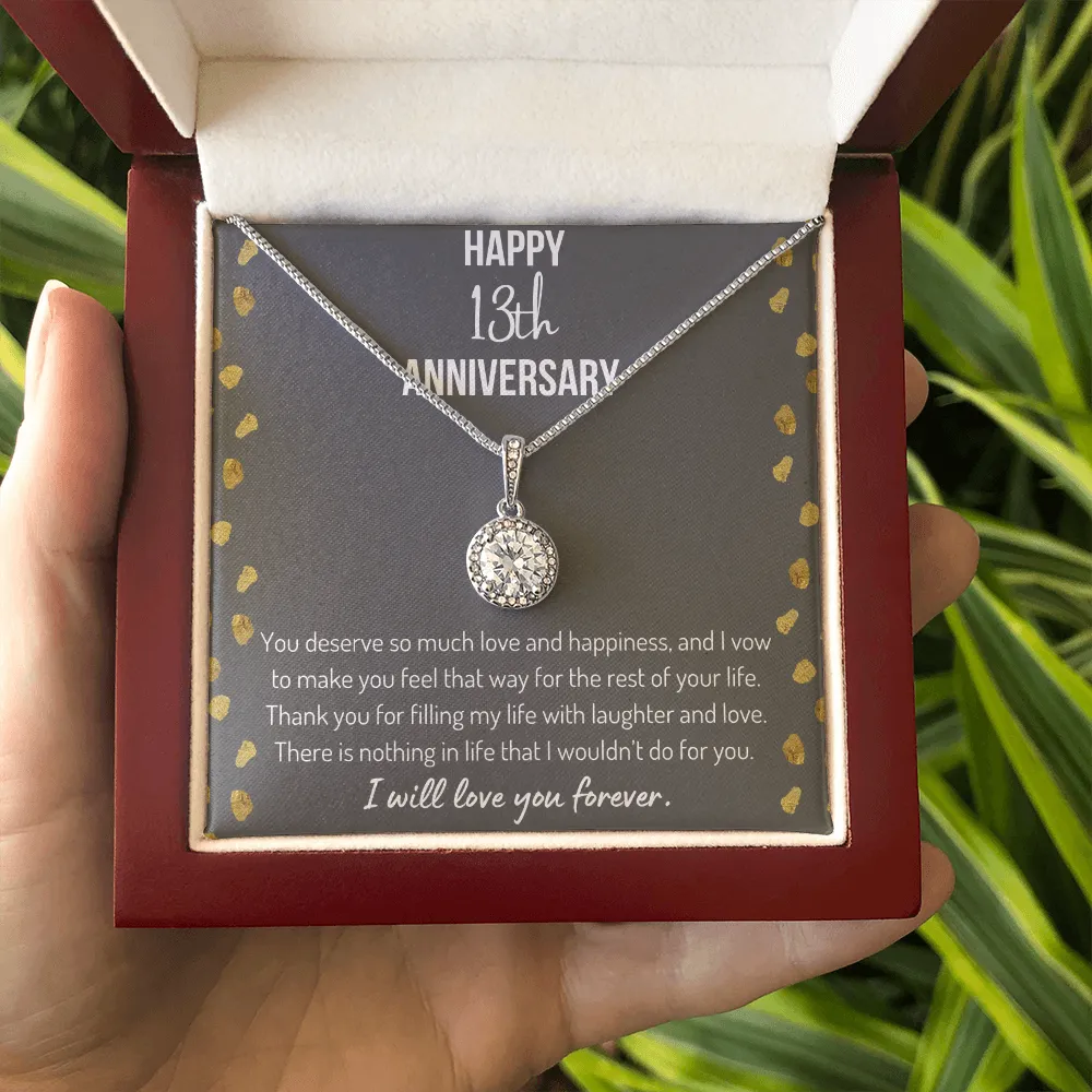 Happy 13th Anniversary Necklace