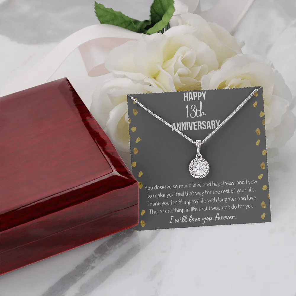Happy 13th Anniversary Necklace