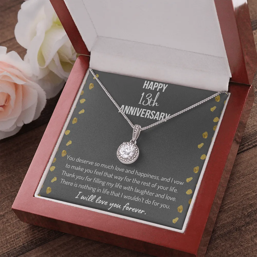 Happy 13th Anniversary Necklace