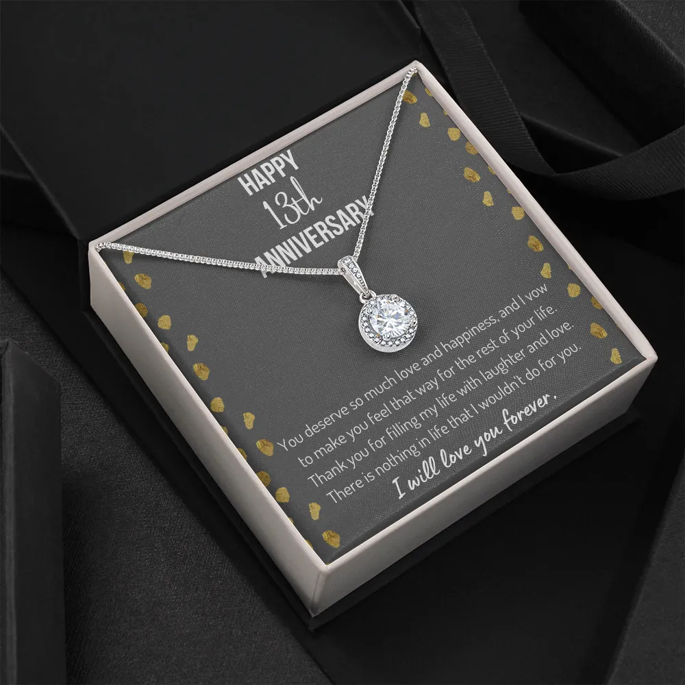 Happy 13th Anniversary Necklace