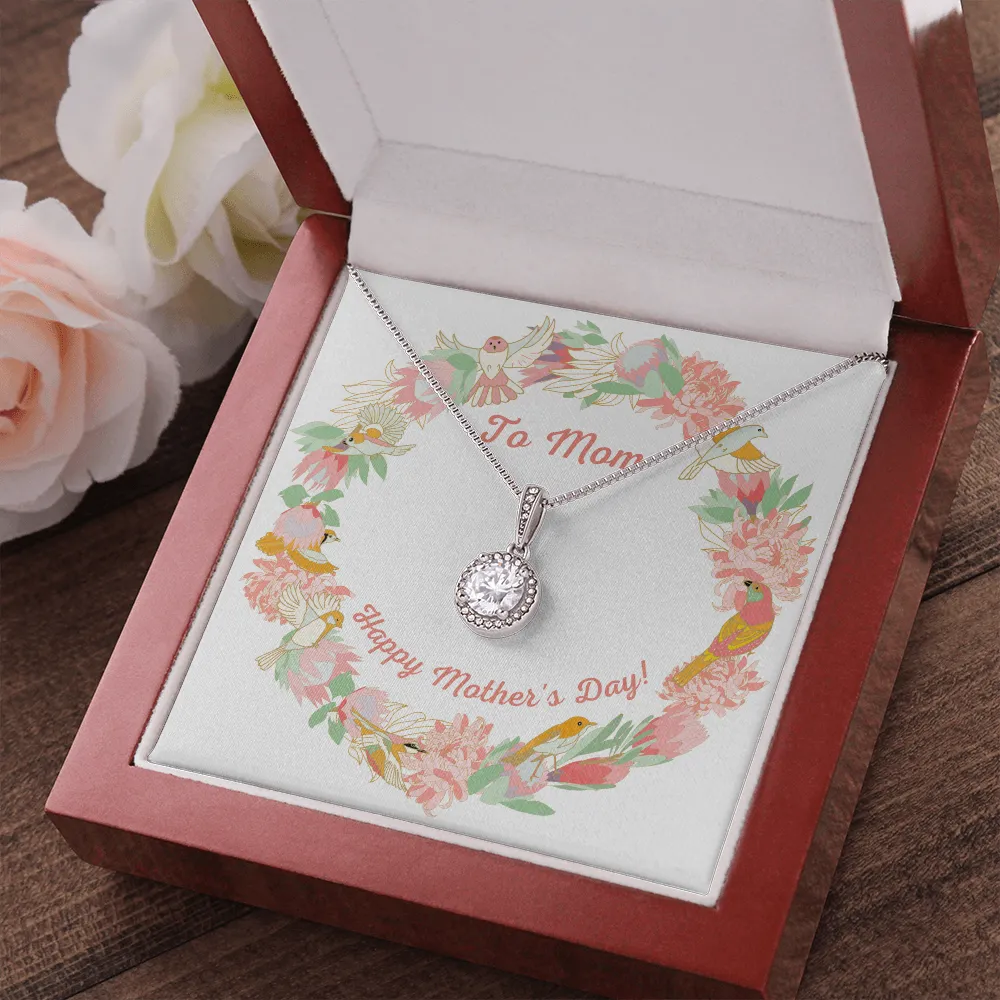 Happy Mother's Day Floral Birds Eternal Hope Necklace