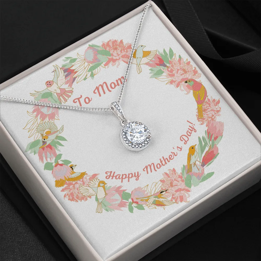 Happy Mother's Day Floral Birds Eternal Hope Necklace