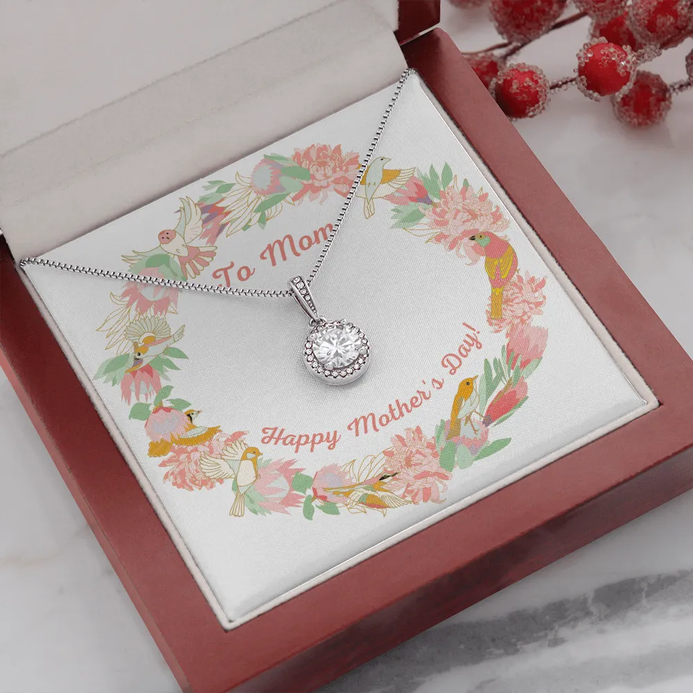 Happy Mother's Day Floral Birds Eternal Hope Necklace