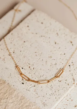 hello adorn 6 linked necklace | 14kt gold fill   sterling silver