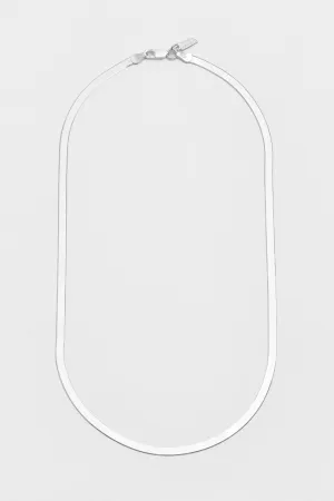 Herringbone Necklace in Sterling Silver