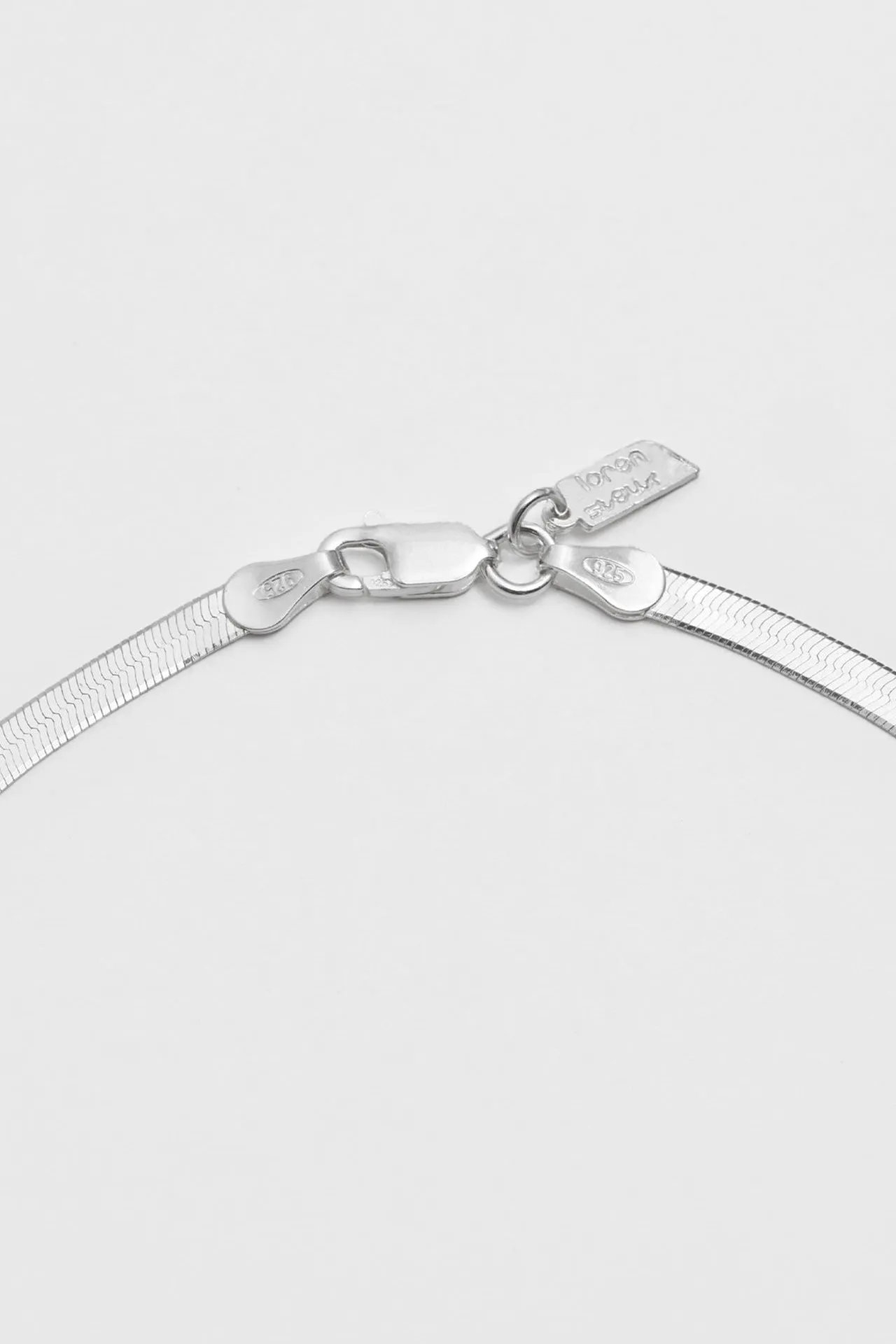Herringbone Necklace in Sterling Silver