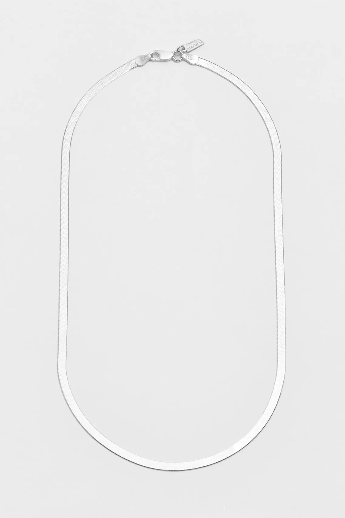 Herringbone Necklace in Sterling Silver