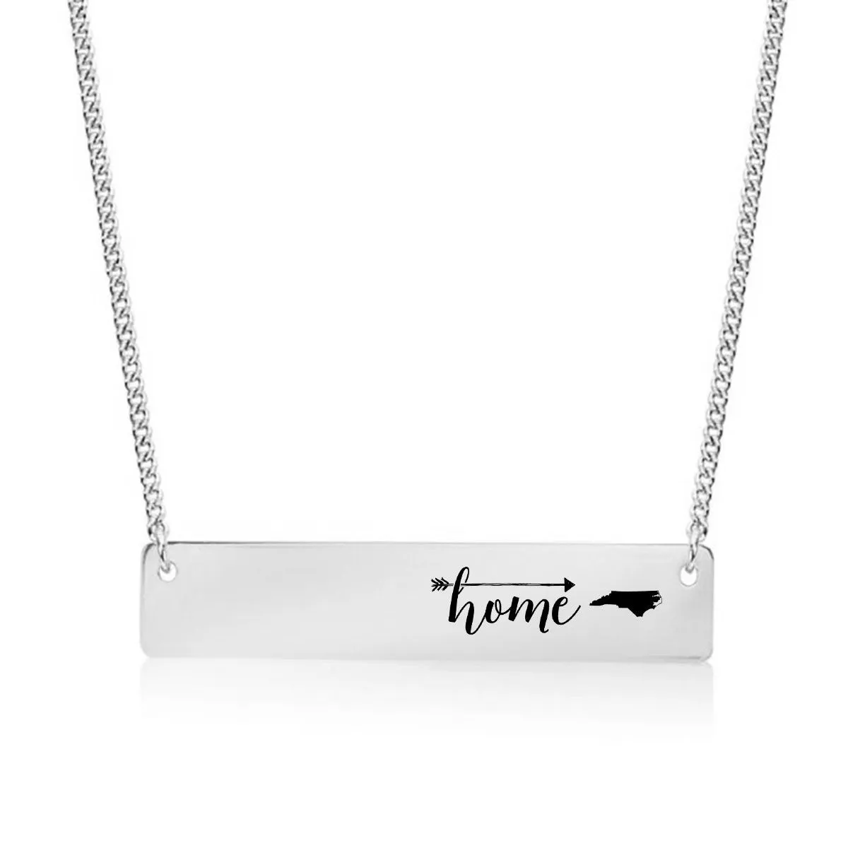 Home Sweet Home Gold / Silver Bar Necklace - Select Your Home State!