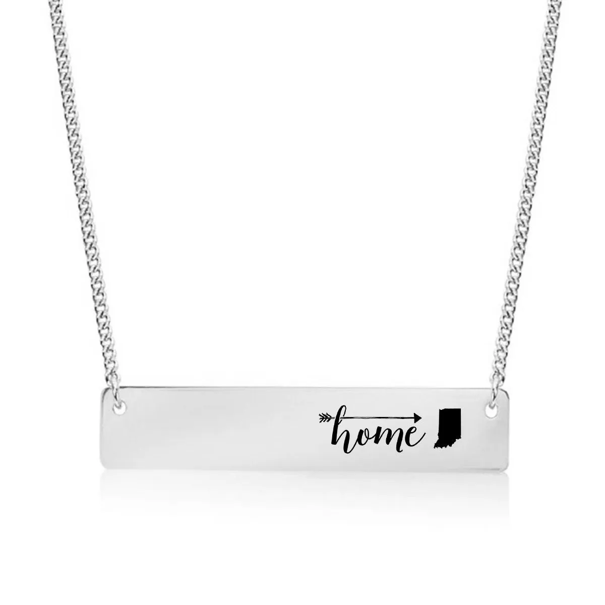 Home Sweet Home Gold / Silver Bar Necklace - Select Your Home State!