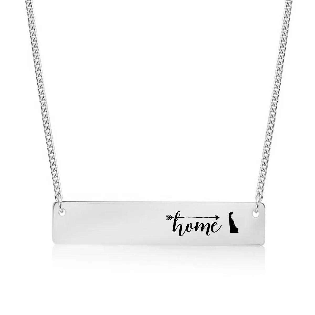 Home Sweet Home Gold / Silver Bar Necklace - Select Your Home State!