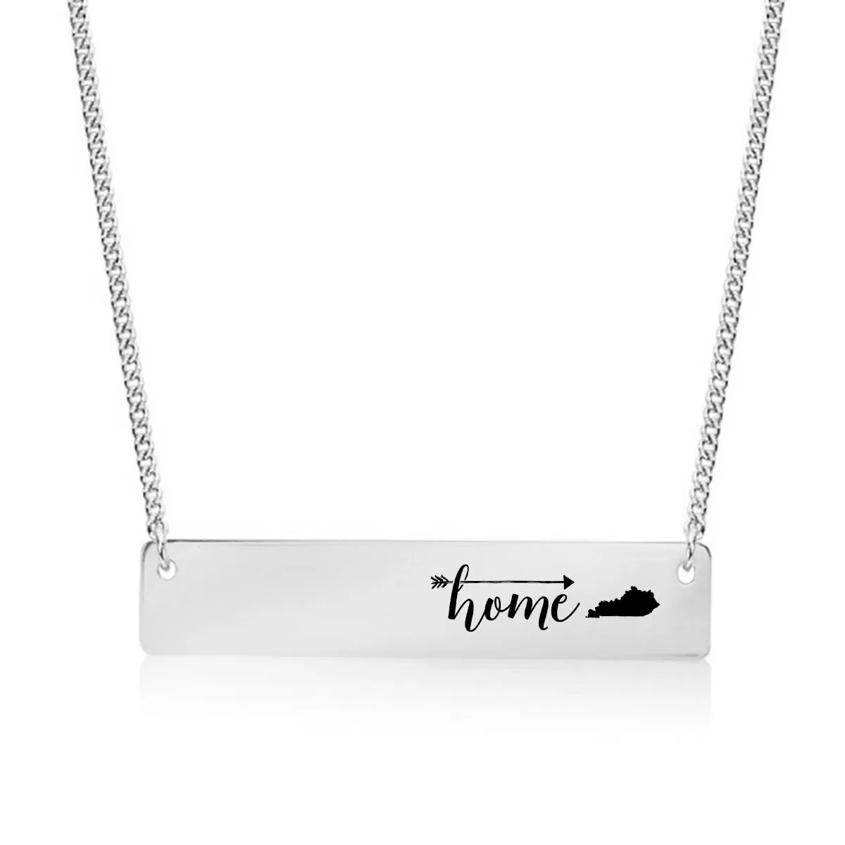 Home Sweet Home Gold / Silver Bar Necklace - Select Your Home State!