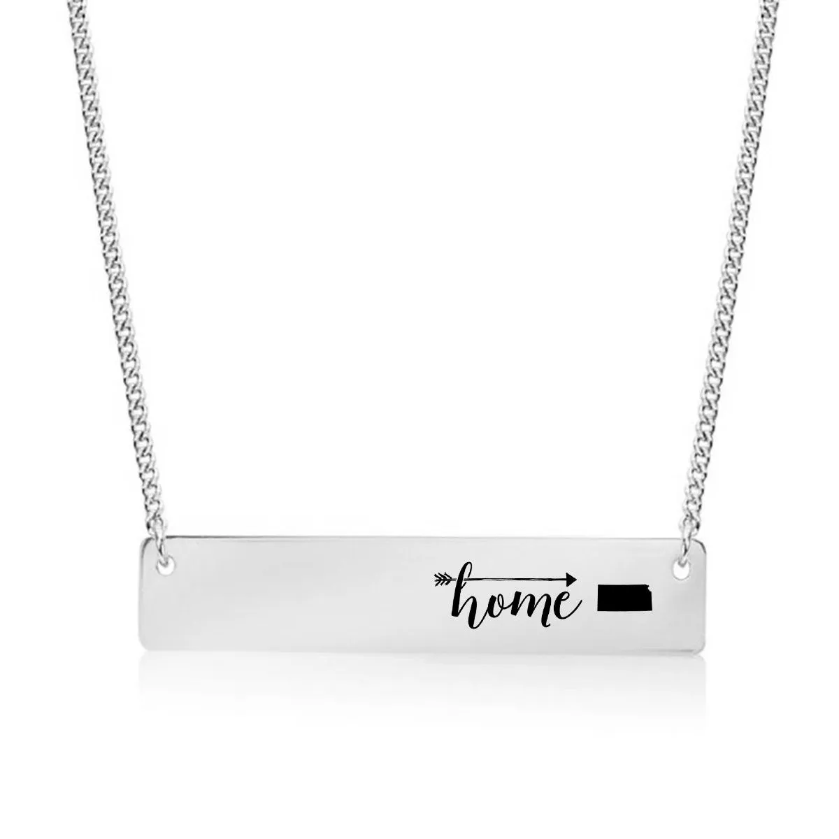 Home Sweet Home Gold / Silver Bar Necklace - Select Your Home State!