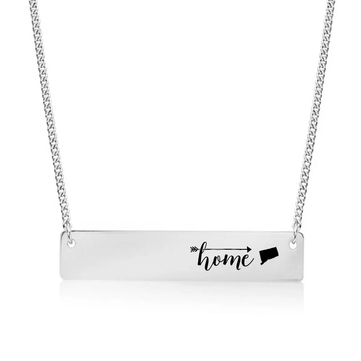 Home Sweet Home Gold / Silver Bar Necklace - Select Your Home State!