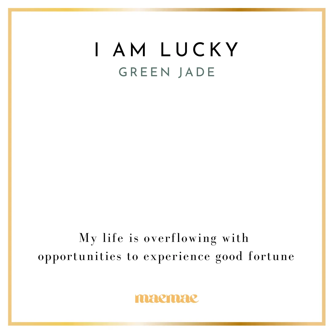 I Am Lucky - Green Jade Necklace