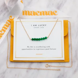 I Am Lucky - Green Jade Necklace