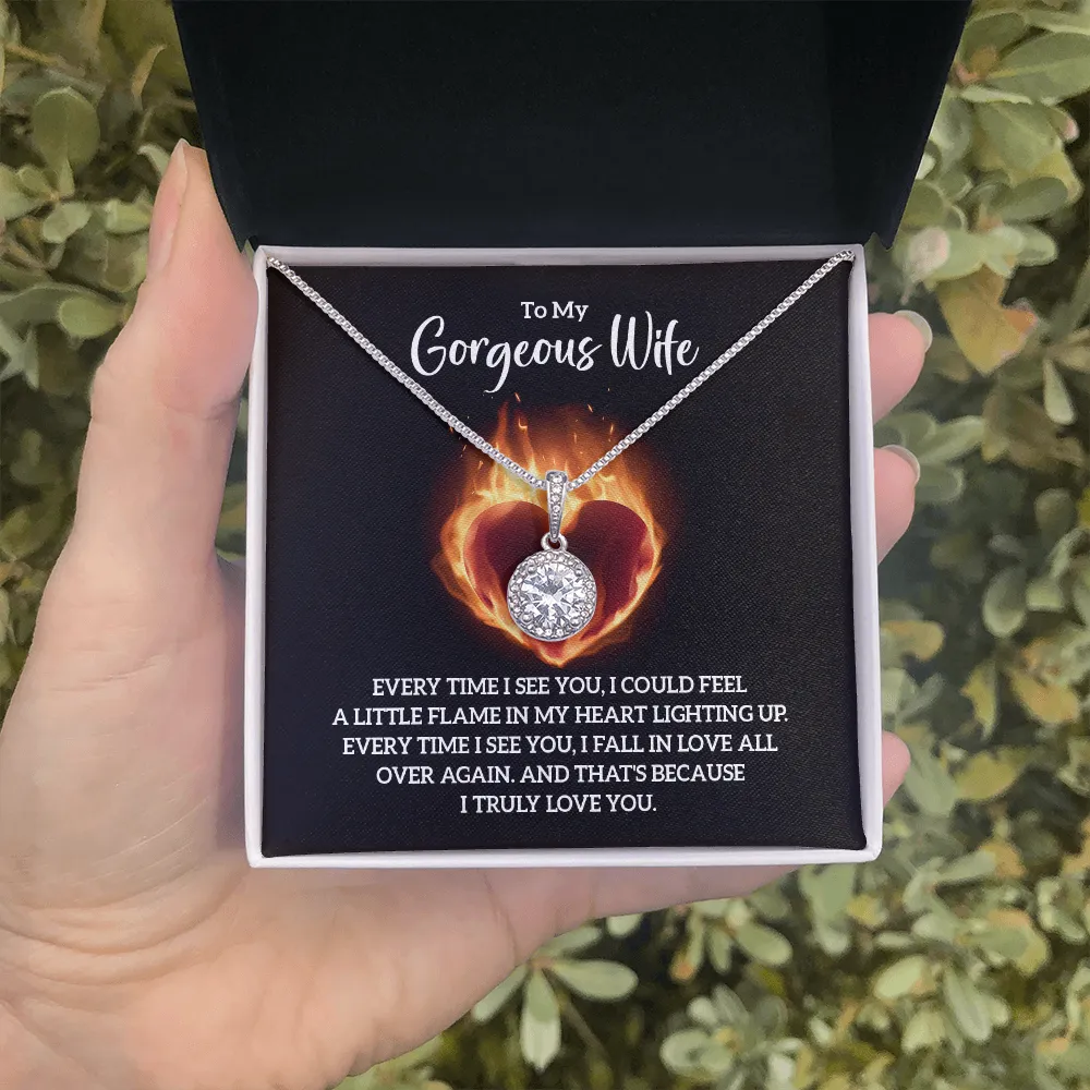 I could feel a little flame in my heart-Eternal Hope Necklace for Wife