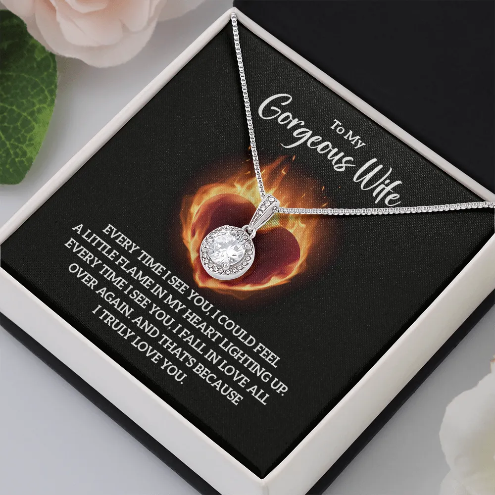 I could feel a little flame in my heart-Eternal Hope Necklace for Wife