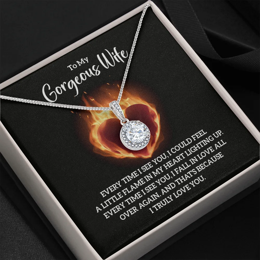 I could feel a little flame in my heart-Eternal Hope Necklace for Wife