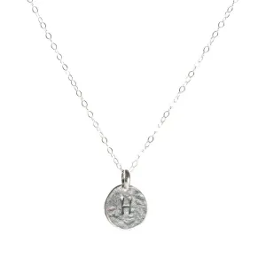 Initial Charm Necklace in Silver