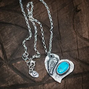 Island Cowgirl Love Gives You Wings Turquoise Necklace