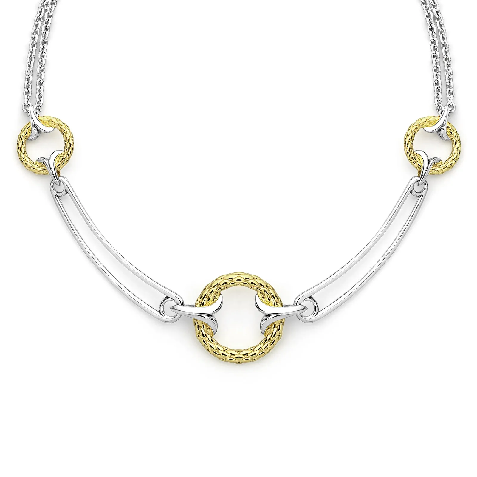 Jardin Necklace - Two Tone Gold   Silver