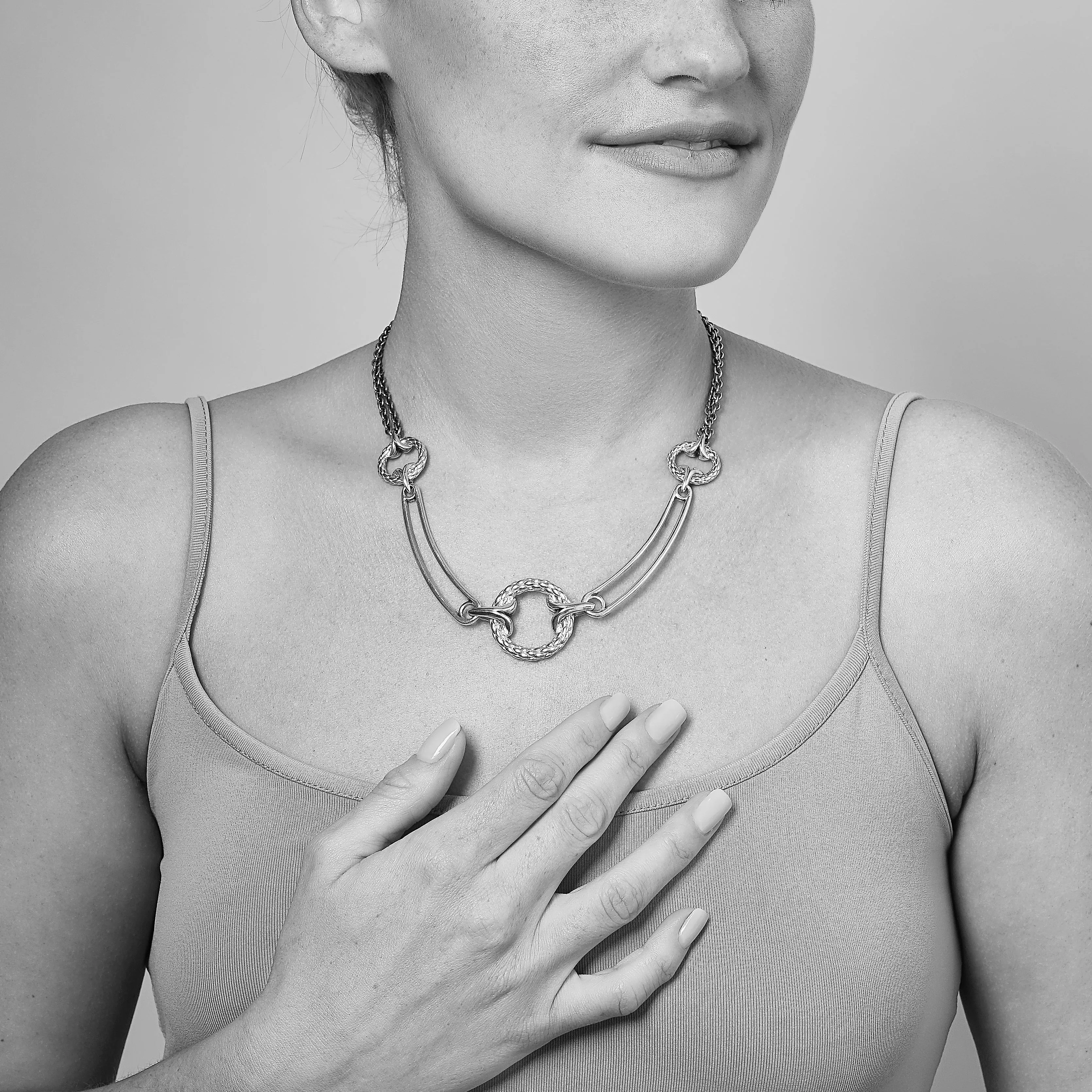 Jardin Necklace - Two Tone Gold   Silver