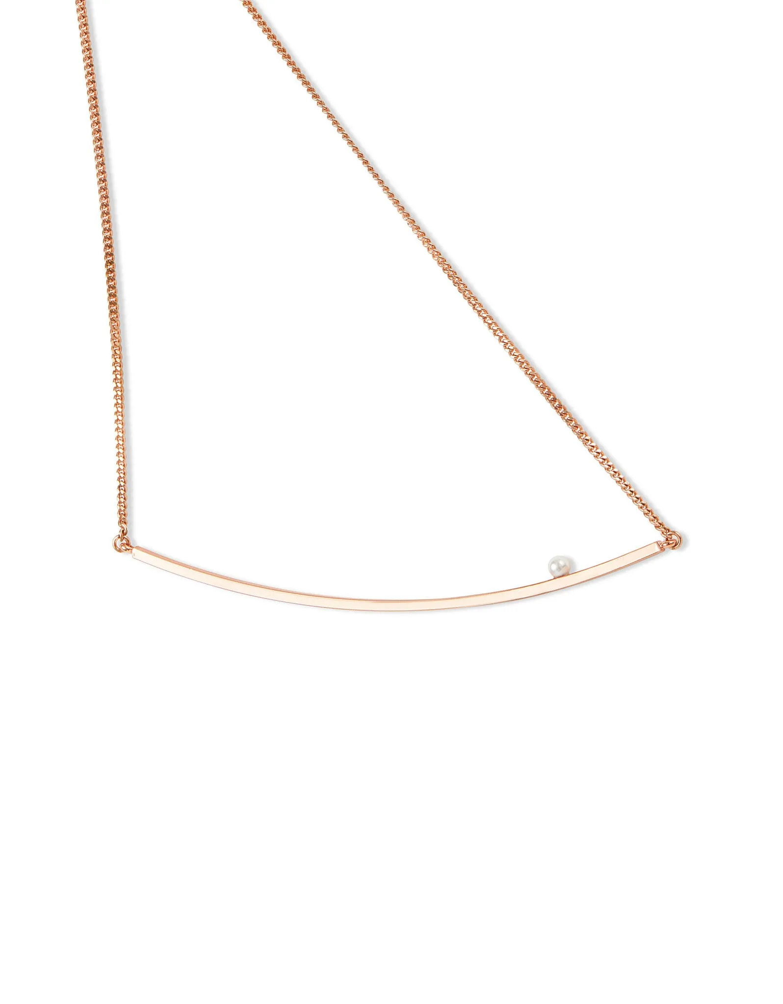 Jenny Bird Maigret Swing Necklace w/Pearl in Rose Gold