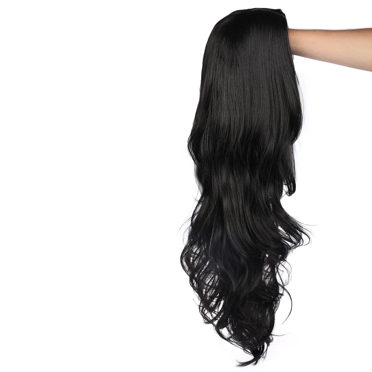 Jennyday | Black Long Wavy Synthetic Hair Wig