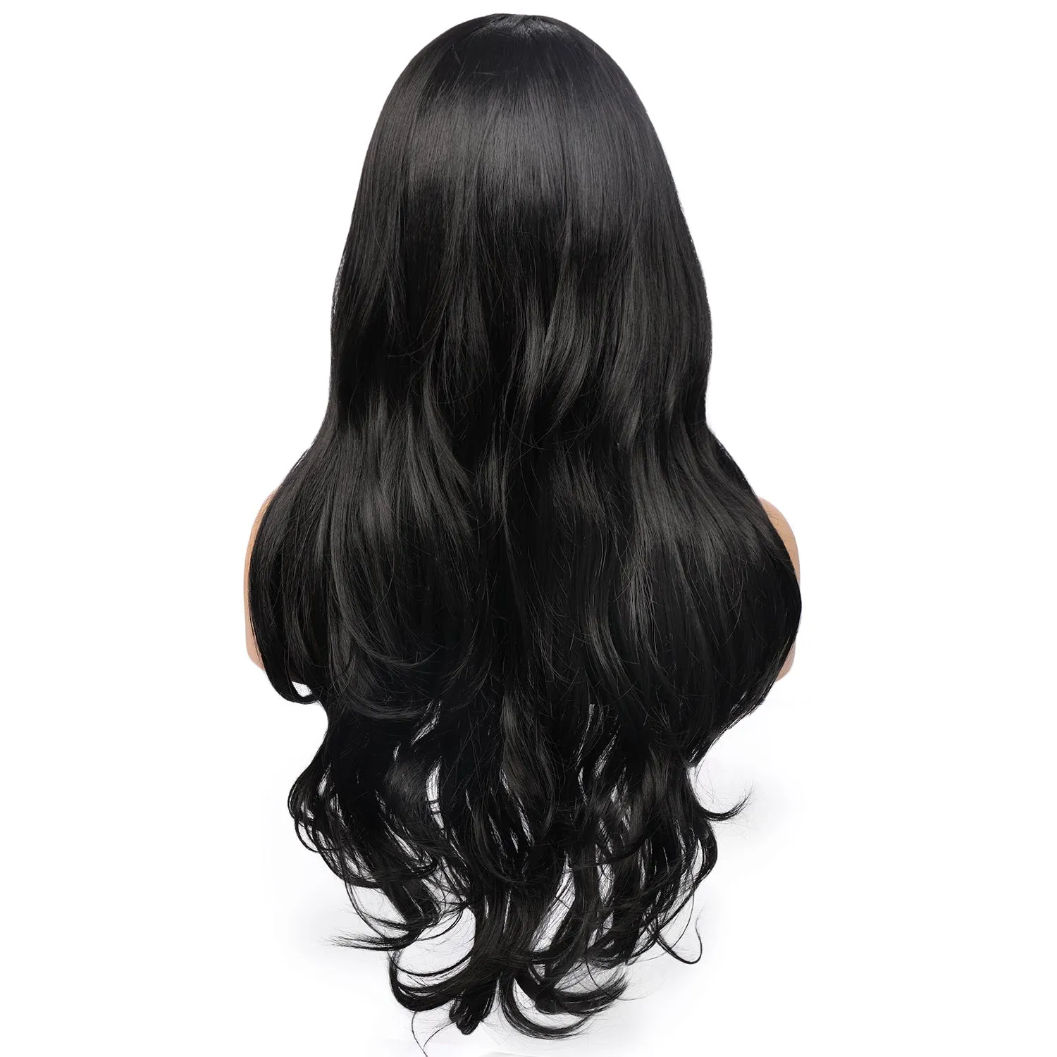 Jennyday | Black Long Wavy Synthetic Hair Wig