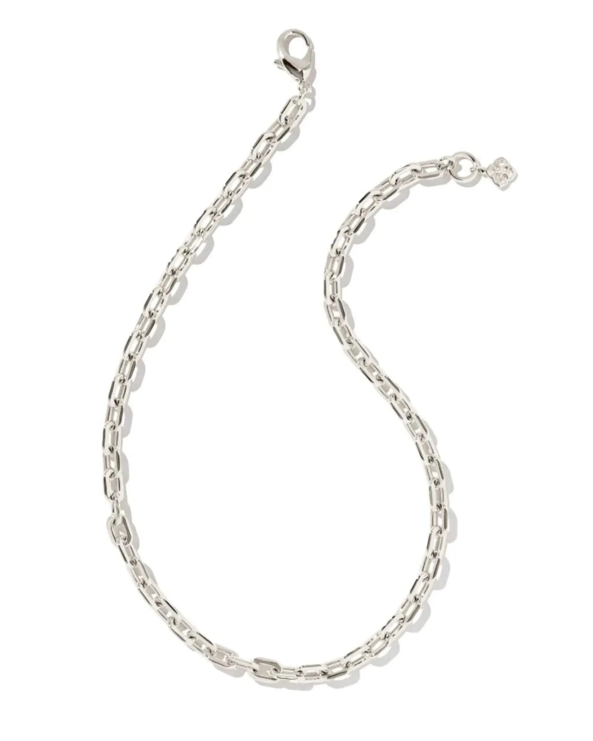 Kendra Scott Korinne Chain Necklace in Rhodium Metal