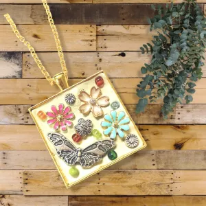 Large gold bezel filled with nature