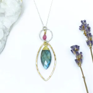 Laura J Ethereal Labradorite Pendant Necklace