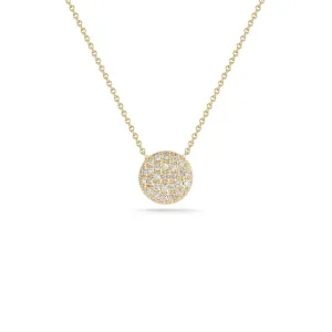 Lauren Joy Disc Necklace in All Yellow Gold