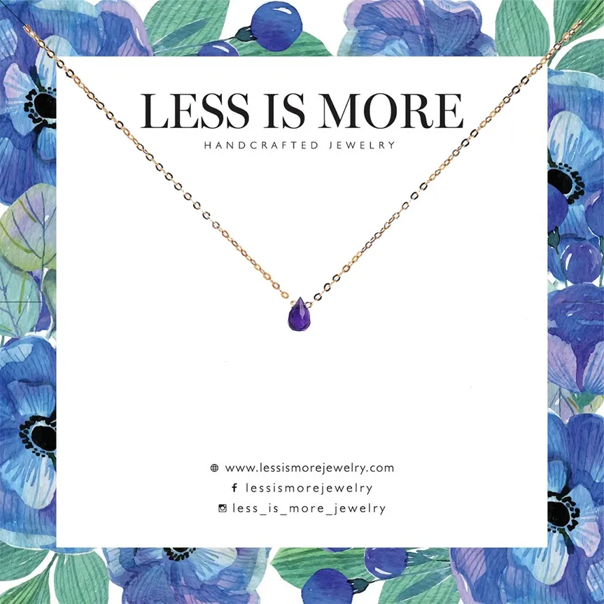 Less is More Gemstone Drop Necklace
