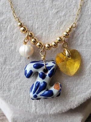 Letter Z Talavera necklace