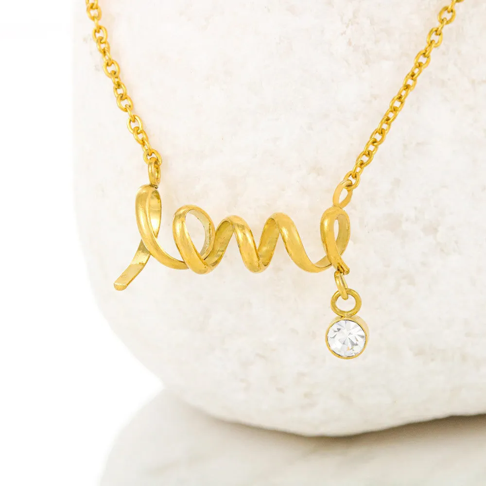 Life gave me the gift of you-Scripted Love Necklace for Bonus Daughter