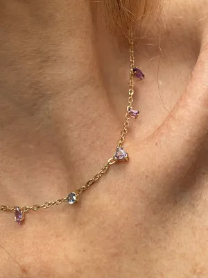 Lilac Sapphire forcefield necklace - 7 Gem
