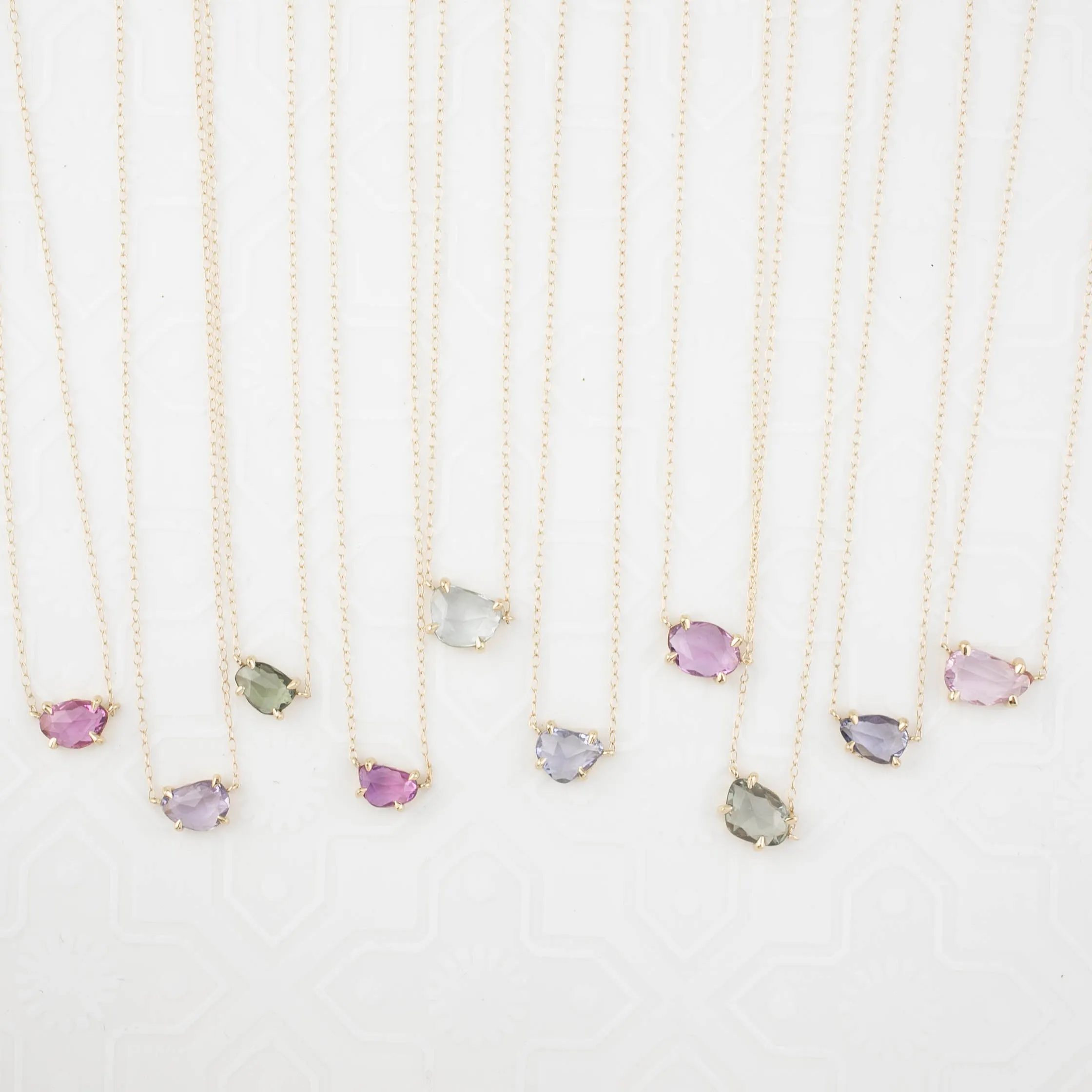 Lisa Unheated Blue Green Sapphire Necklace