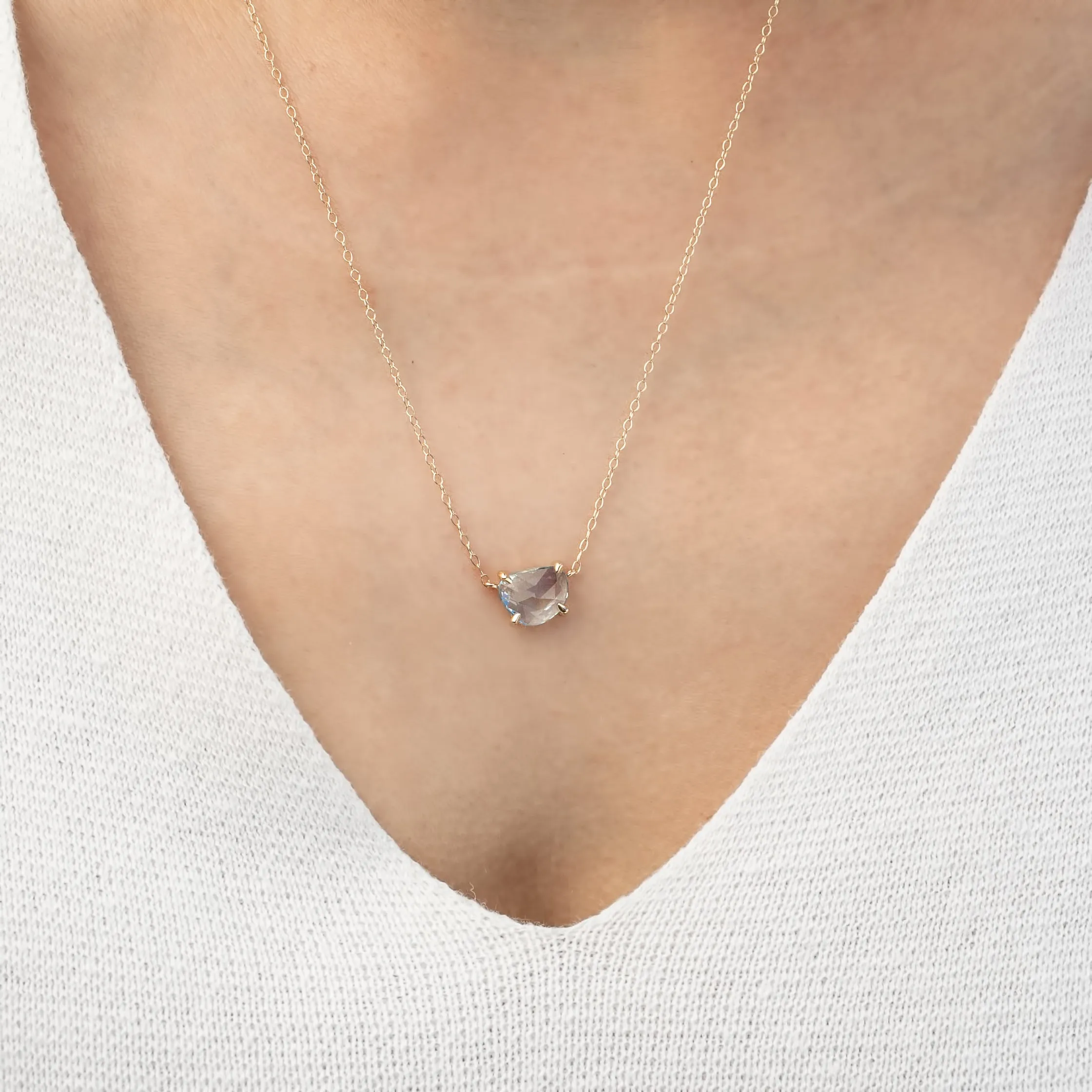 Lisa Unheated Blue Green Sapphire Necklace