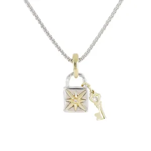 Lock & Key Sunburst “Pure Light" Necklace 16-18" Chain