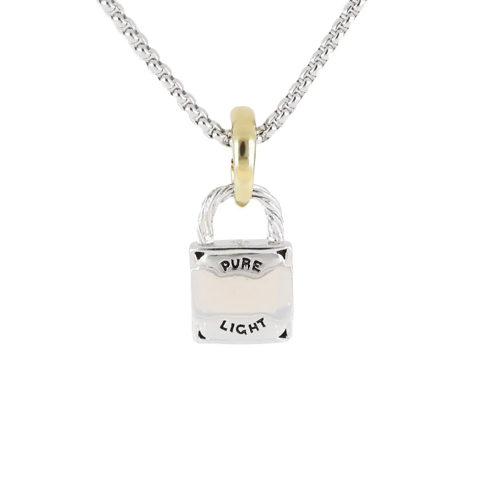 Lock & Key Sunburst “Pure Light" Necklace 16-18" Chain