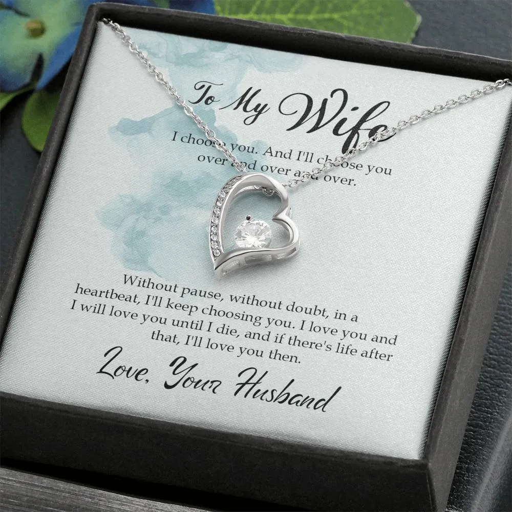 Love you till I die-Forever Love Heart Necklace For Wife