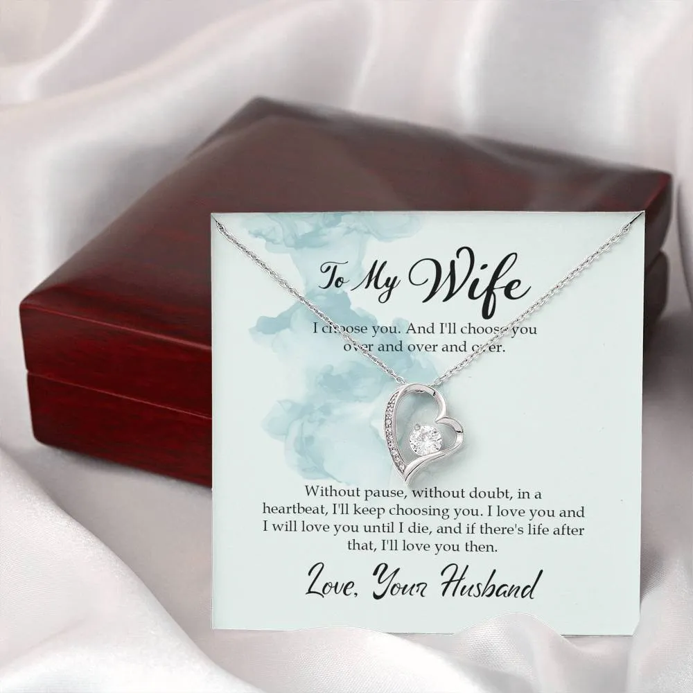 Love you till I die-Forever Love Heart Necklace For Wife