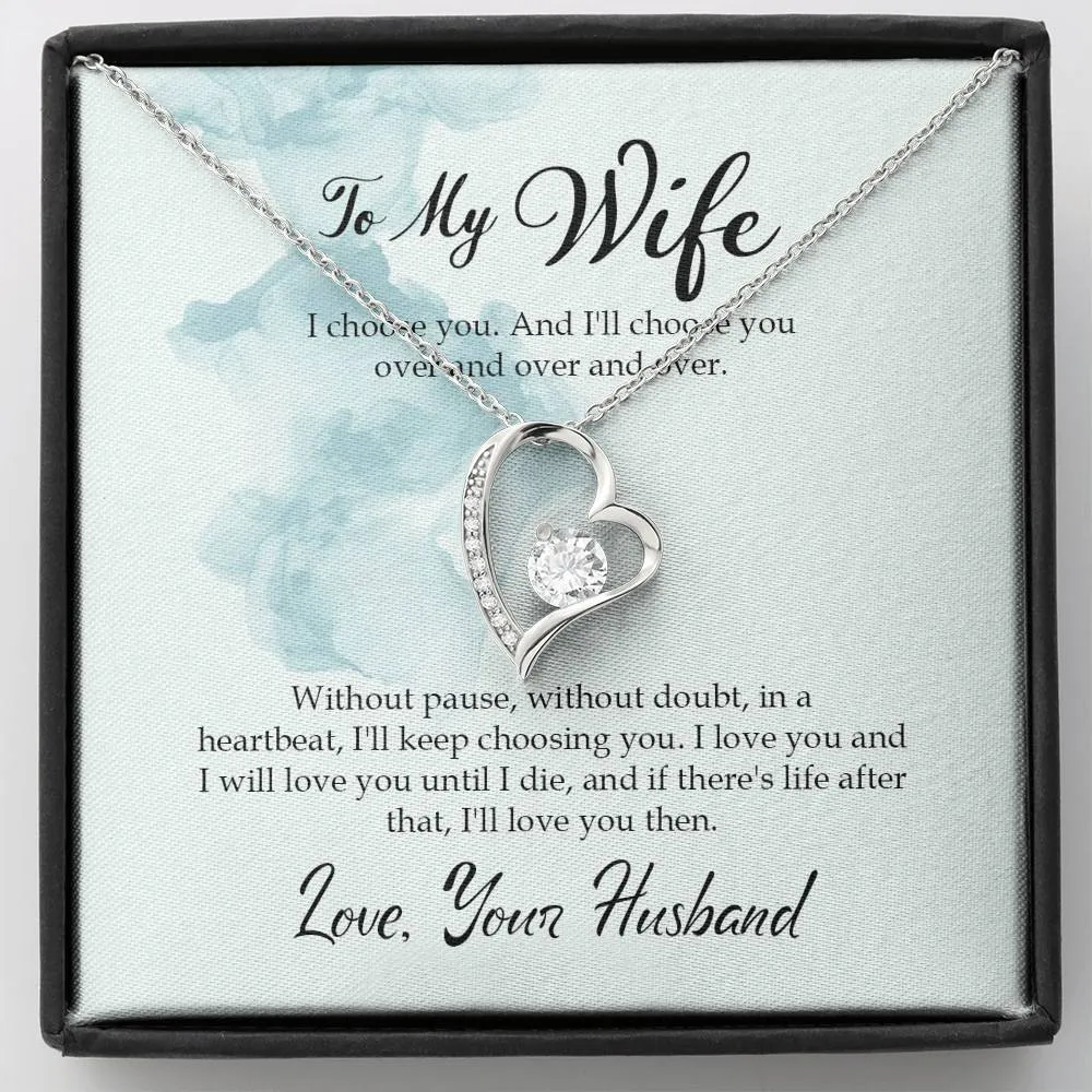 Love you till I die-Forever Love Heart Necklace For Wife