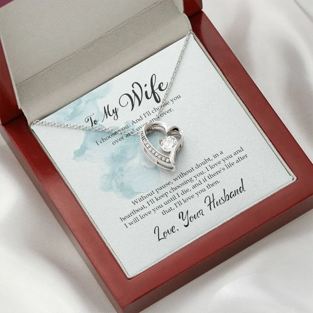 Love you till I die-Forever Love Heart Necklace For Wife