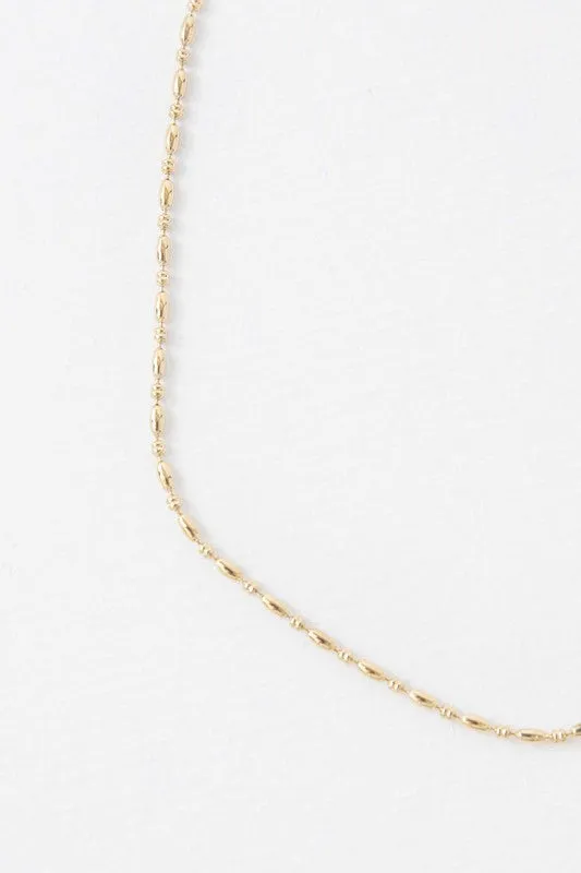Lovoda Mini Gold Bead Chain Necklace