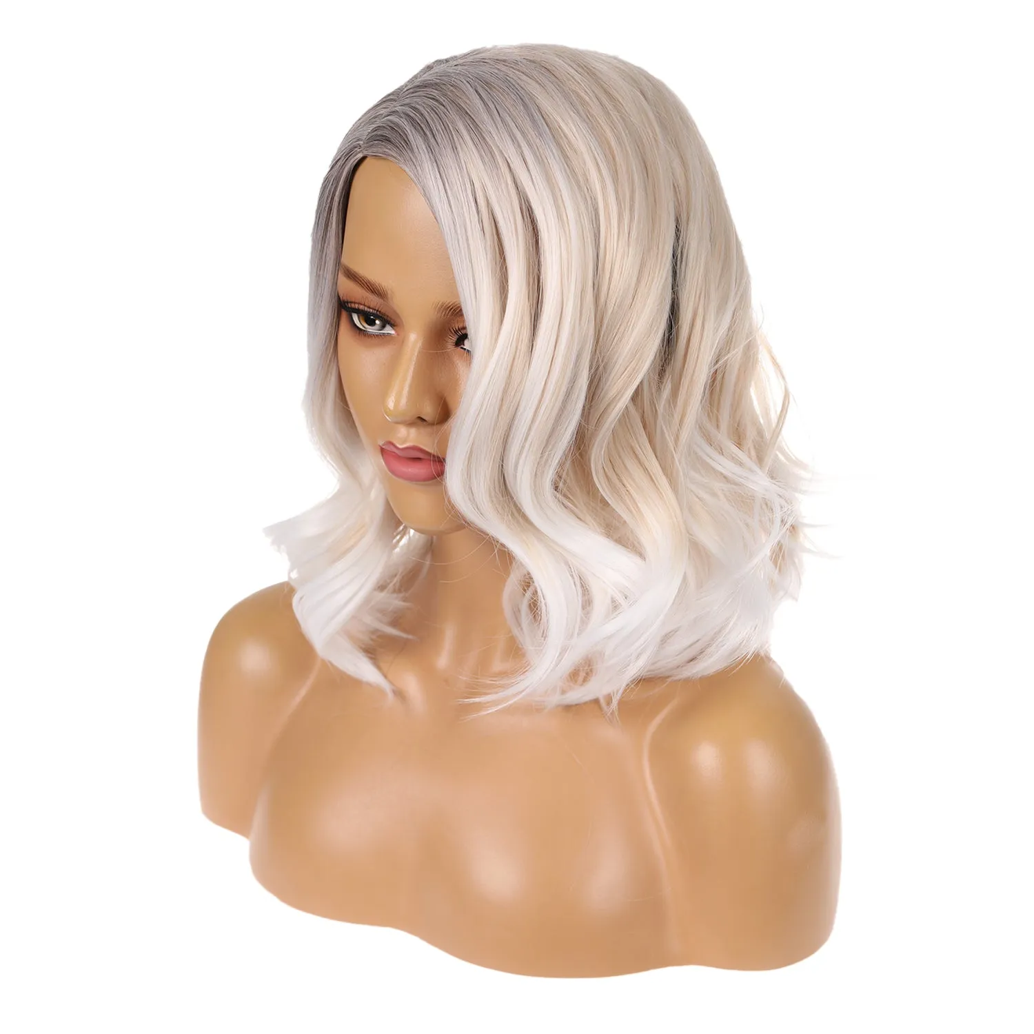 Madison | Ash Blonde Medium Wavy Synthetic Hair Wig