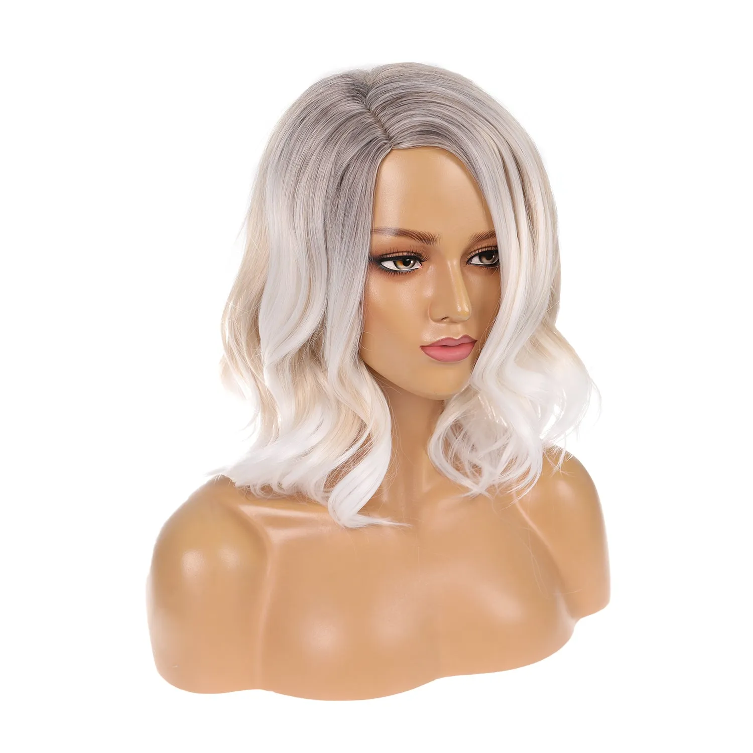Madison | Ash Blonde Medium Wavy Synthetic Hair Wig