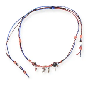 MAGICAL GARDEN DIAMOND DREAMS RAINBOW SKY ROSE GOLD MAGICAL CHARMS, PEARLS AND ROSE GOLD CHAIN ROCKER NECKLACE
